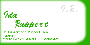 ida ruppert business card